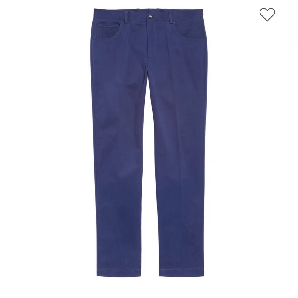 Santorelli Luigi Stretch Pants - Blue Sz 42x34 5 Pocket Flat Front